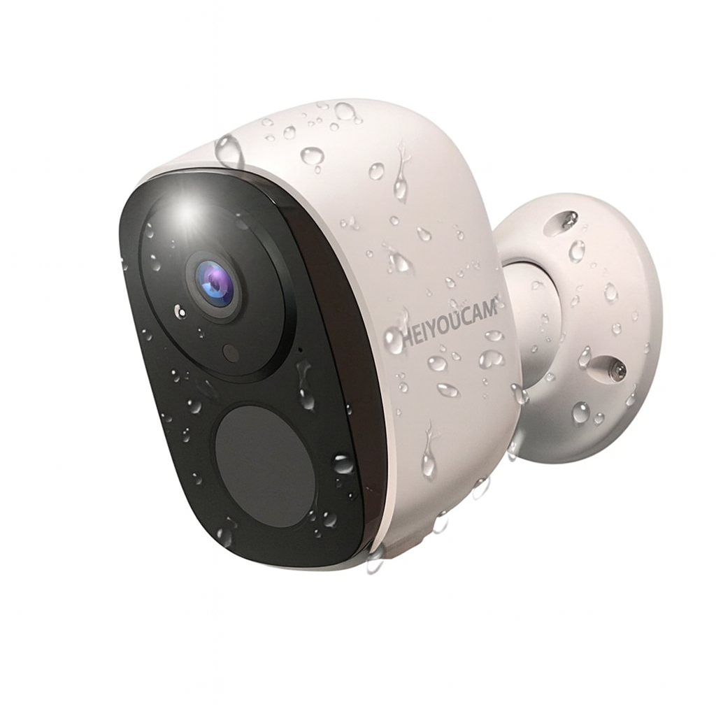 Security Cameras Wireless Outdoor, 2K 3MP Battery Powered WiFi Security Camera with Spotlight Siren, 2-Way Audio, Waterproof